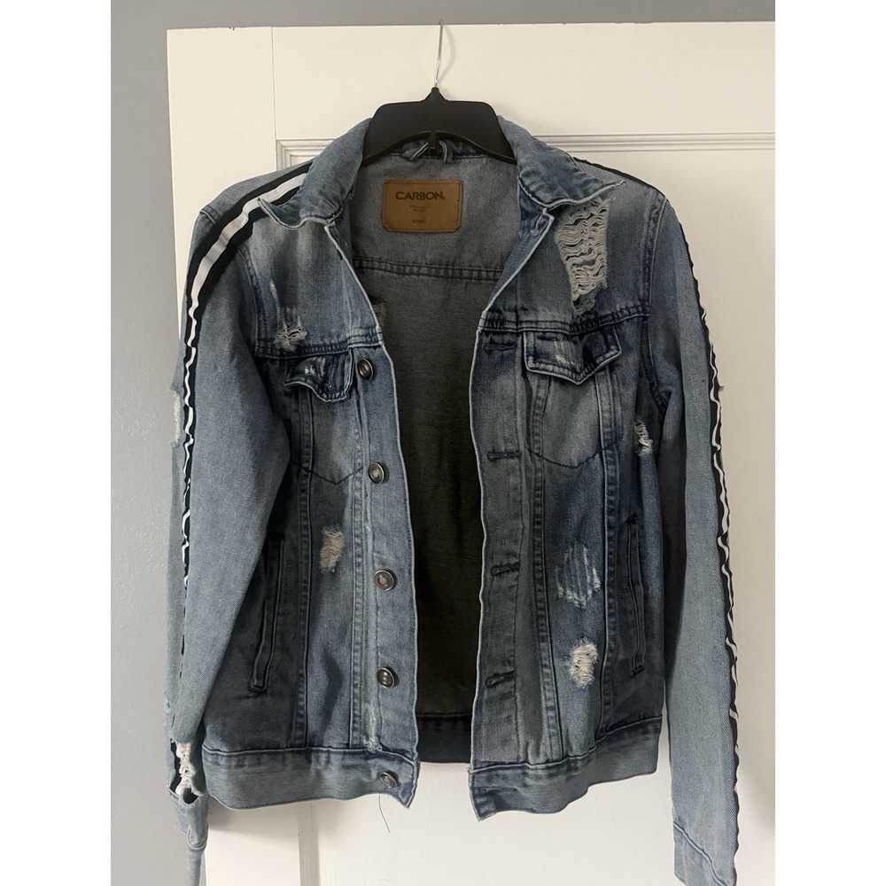 carbon mens jean jacket sz small